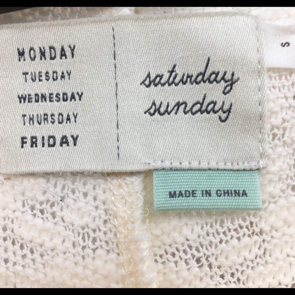 Anthropologie Saturday Sunday Woven Crochet Top - Picture 4 of 7